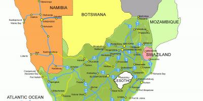 Harta e Lesoto dhe afrika e jugut