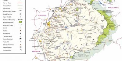 Lesoto rrugë hartë
